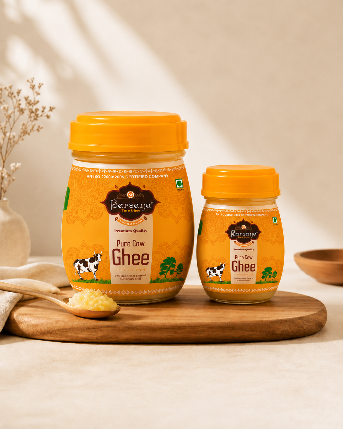Barsana Pure Cow Ghee Combo - 1L + 500ml