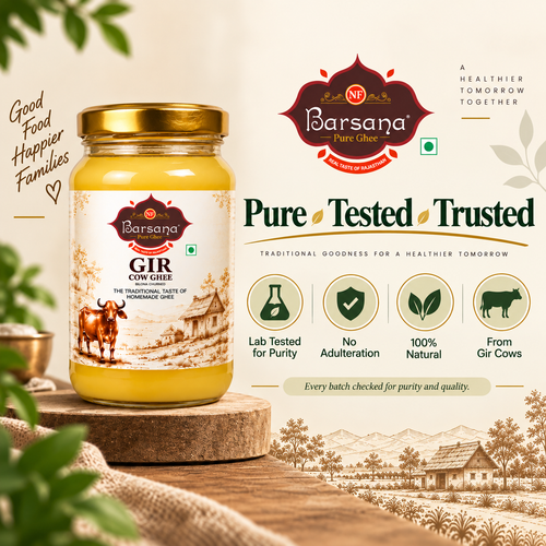 A2 Gir Cow Bilona Ghee - 500ml