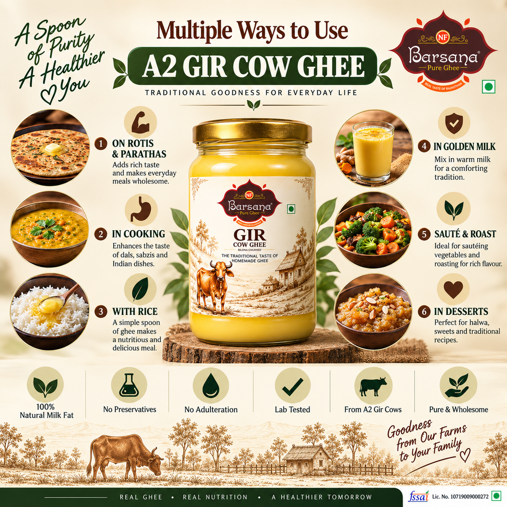 A2 Gir Cow Bilona Ghee Combo - 1L + 500ml