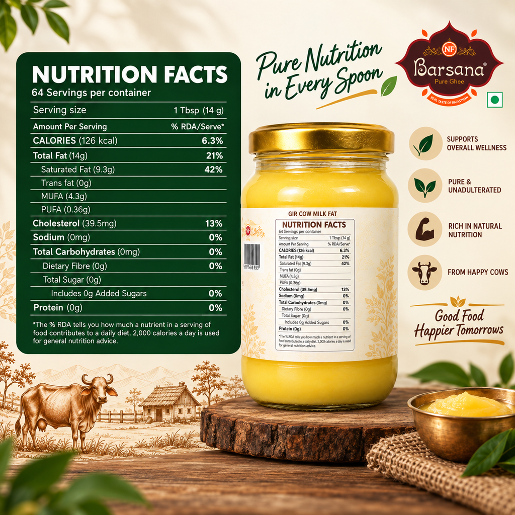 A2 Gir Cow Bilona Ghee Combo - 1L + 500ml
