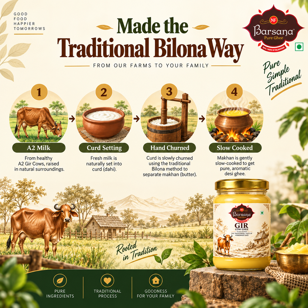 A2 Gir Cow Bilona Ghee Combo - 1L + 500ml